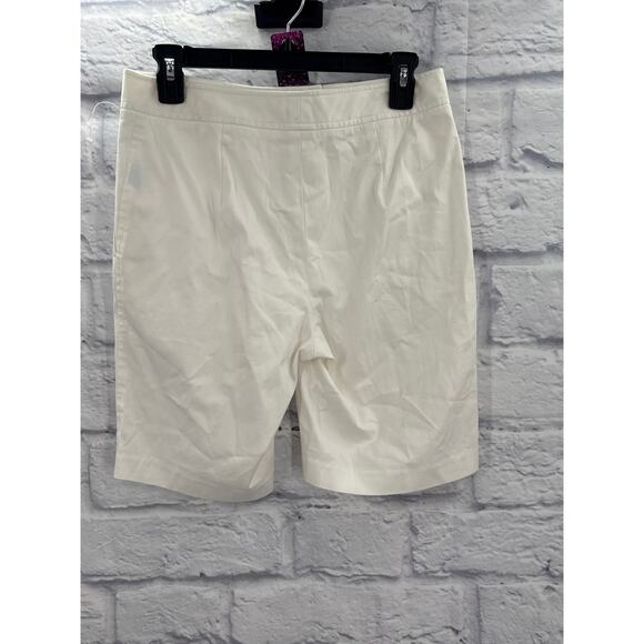 J. Mclaughlin Woman’s Celia Bermuda Shorts White Size 0 - Picture 4 of 7